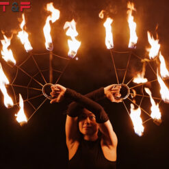 7 Head Fire Fans with Wick Spider Web Frame